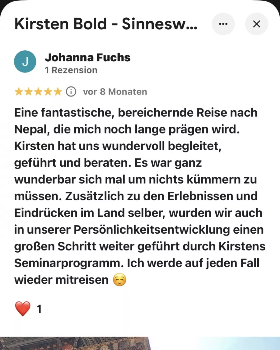 Rückmeldung einer Klientin oder eines Klienten