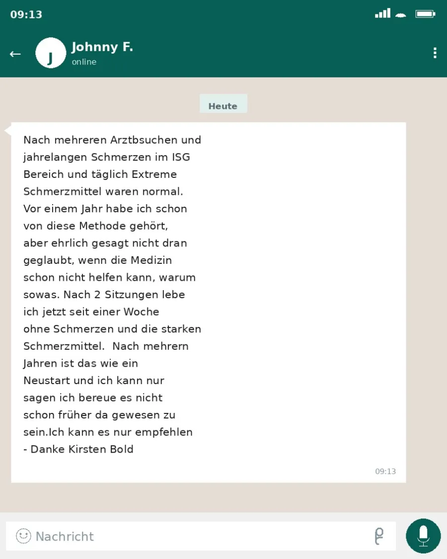 Rückmeldung einer Klientin oder eines Klienten